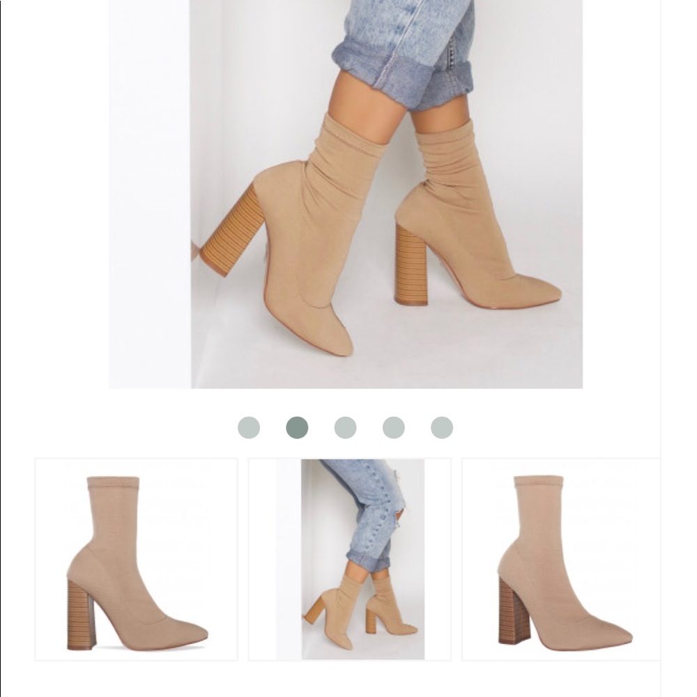 New Sock Style Tan Booties